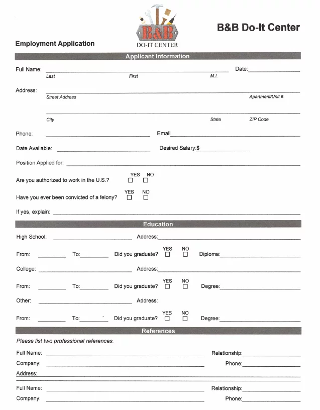 Employment Application