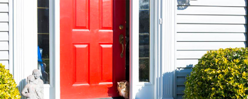 Exterior paint for a colorful front door