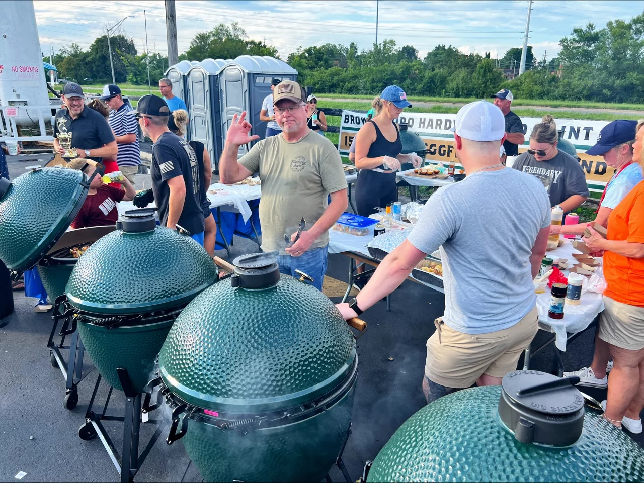 People preping food for their Eggs at EggFEST