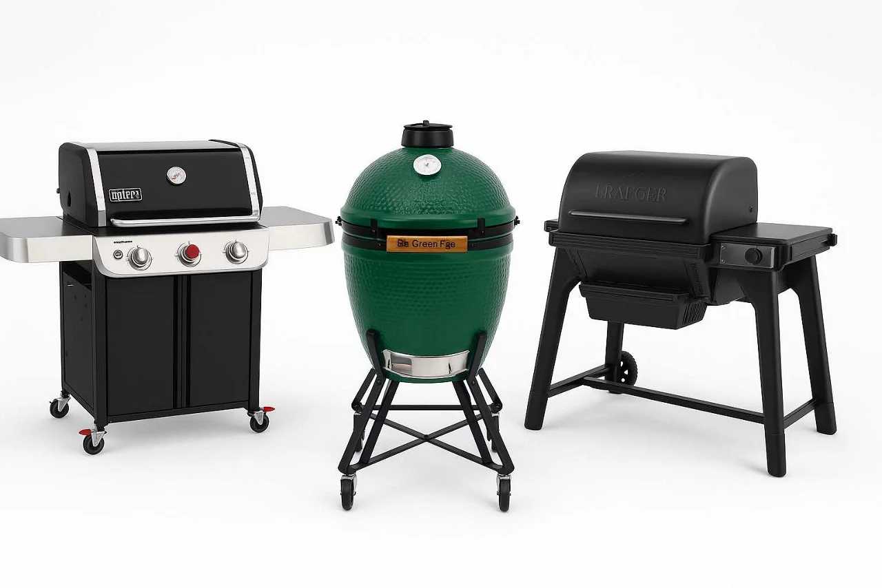 Weber, Traeger and Big Green Egg grills