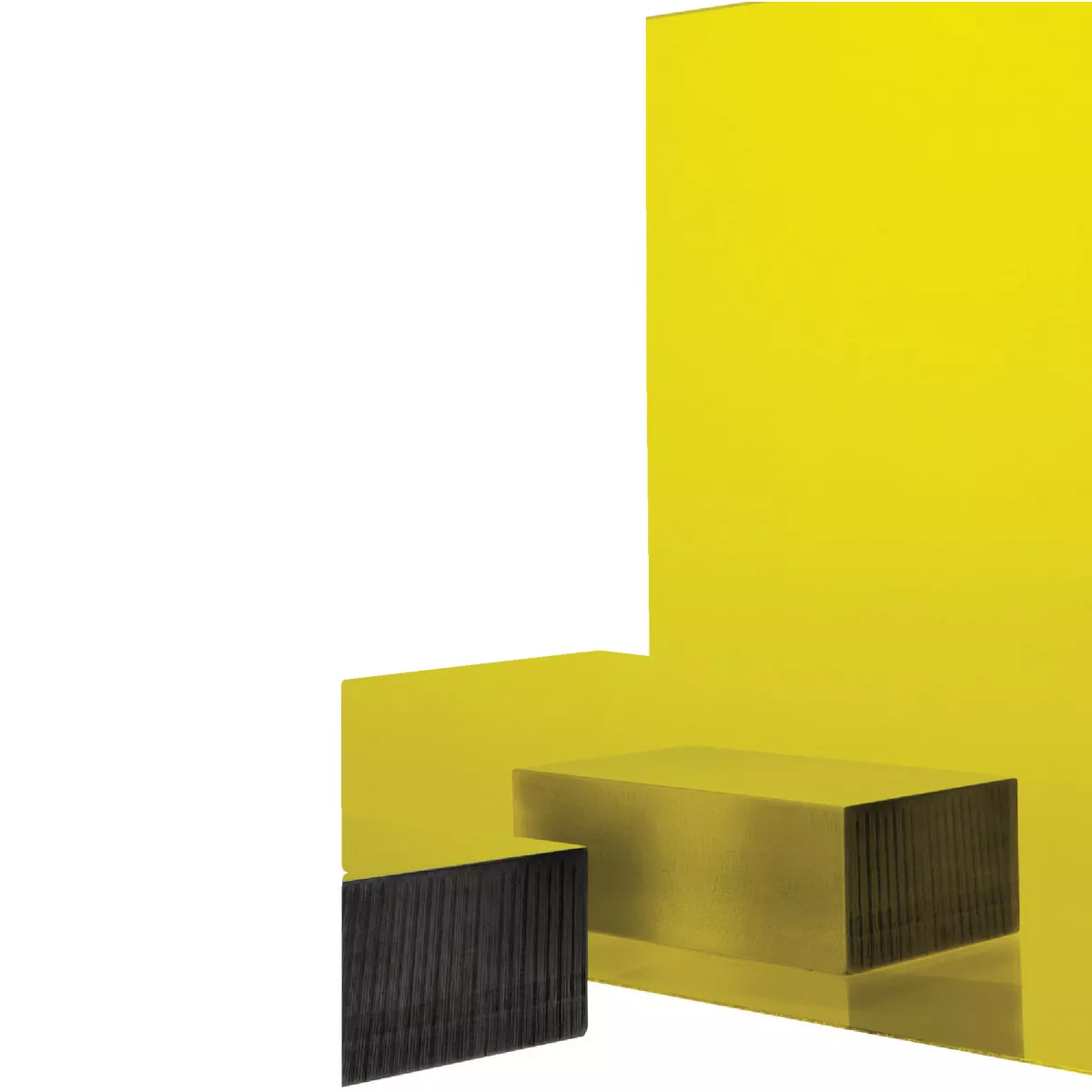 Plaskolite 48" x 96" x .118 (1/8") 2208 Yellow Acrylic Sheet