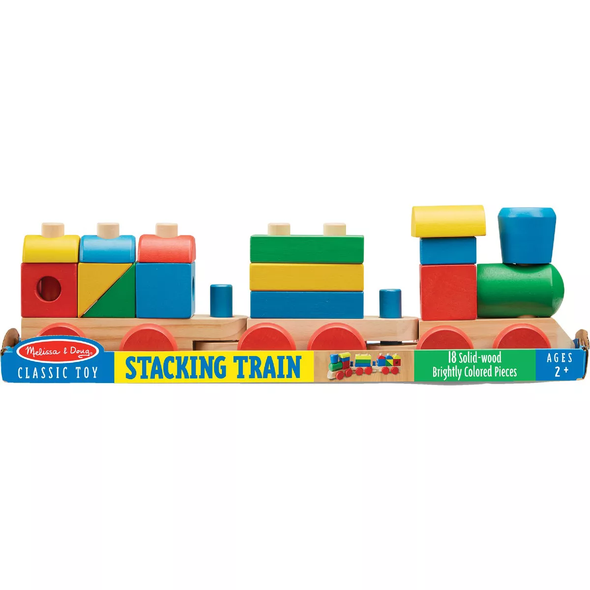 Melissa & Doug 5.5 In. x 3.5 In. x 18.2 In. Wood Stacking Train-