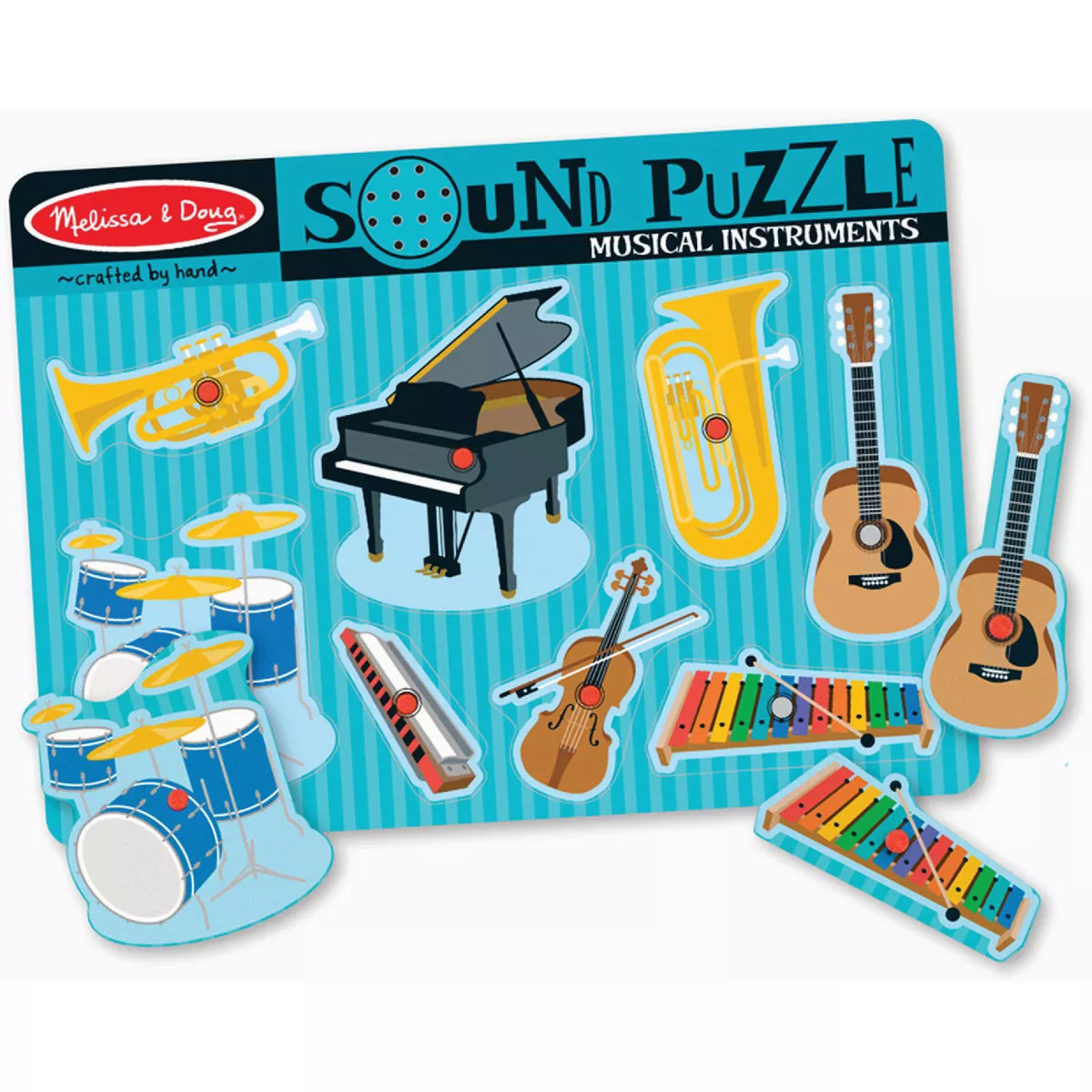 Melissa & Doug Musical Instruments Sound Puzzle, 8 Piece