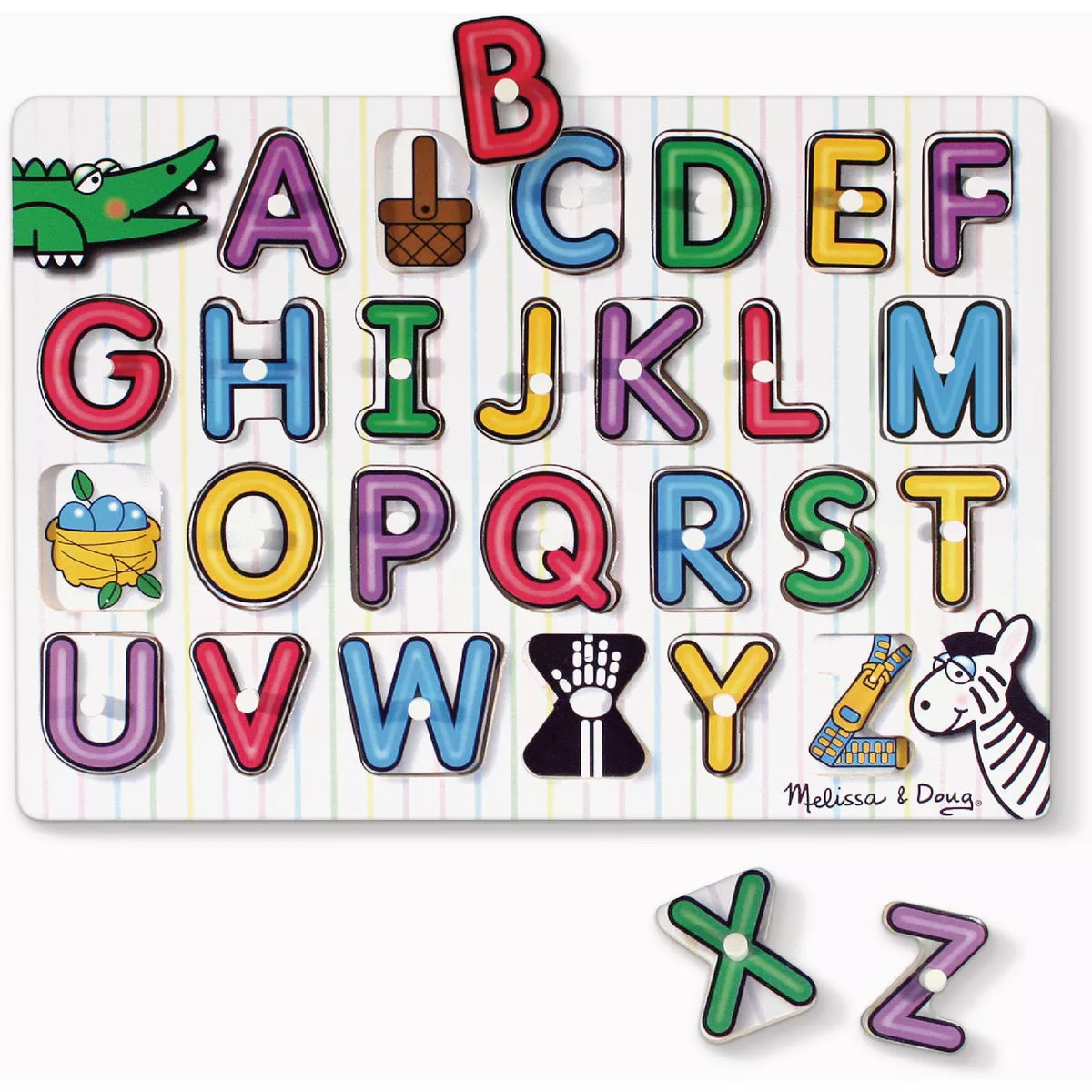 Melissa & Doug See-Inside Alphabet Peg Puzzle (26-Piece)