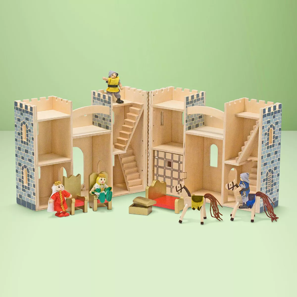 Melissa & Doug Fold & Go Wooden Castle