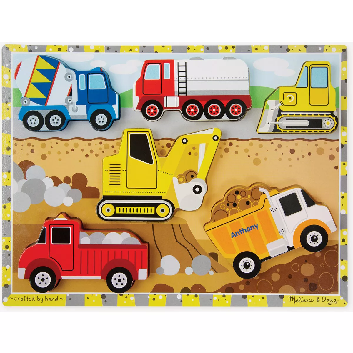 Melissa & Doug Construction Chunky Puzzle (6-Piece)