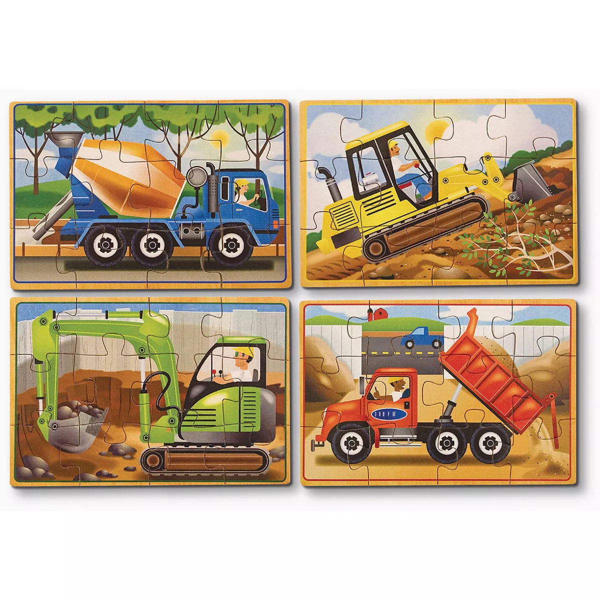 Melissa & Doug Construction Jigsaw Puzzles in a Box