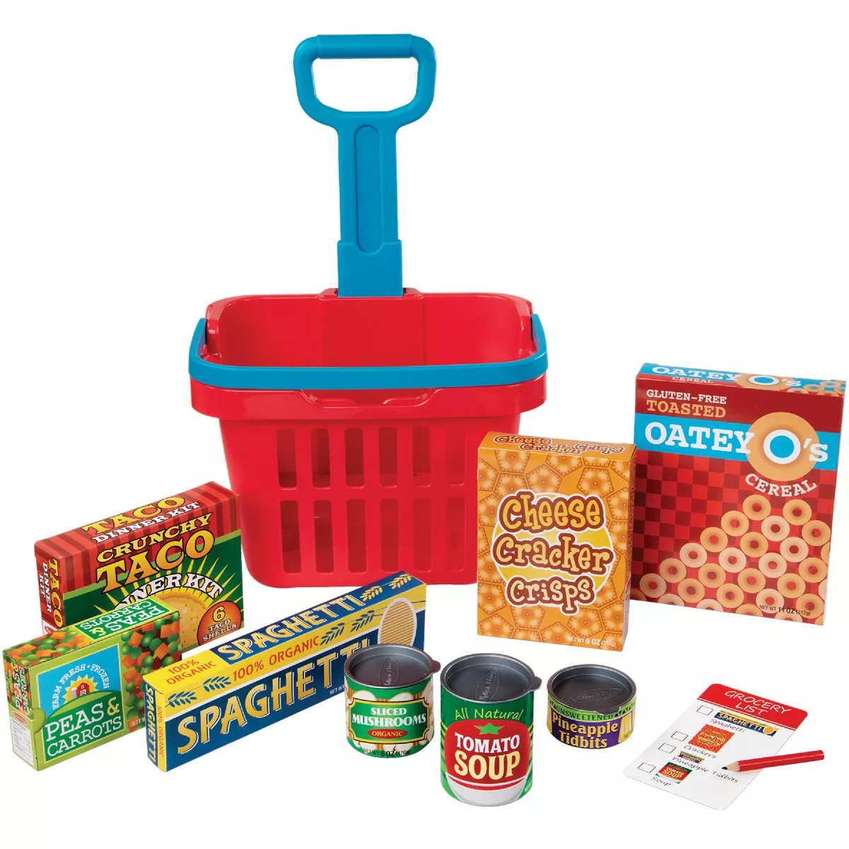 Melissa & Doug Fill & Roll Grocery Basket Play Set