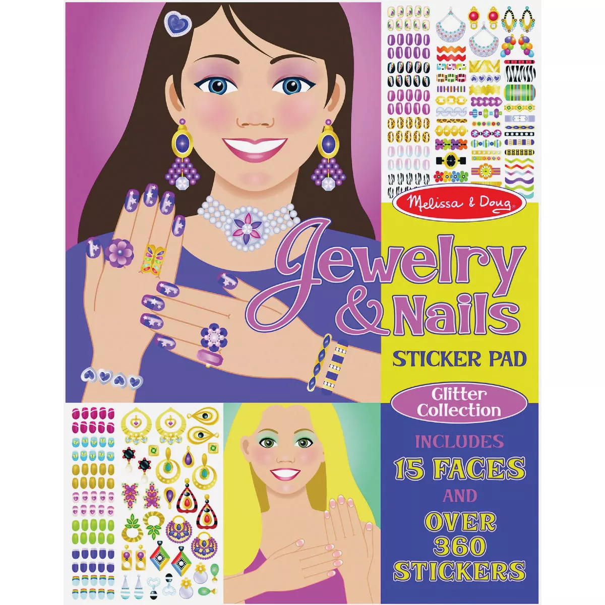 Melissa & Doug Sticker Pad - Jewelry & Nails Glitter Collection