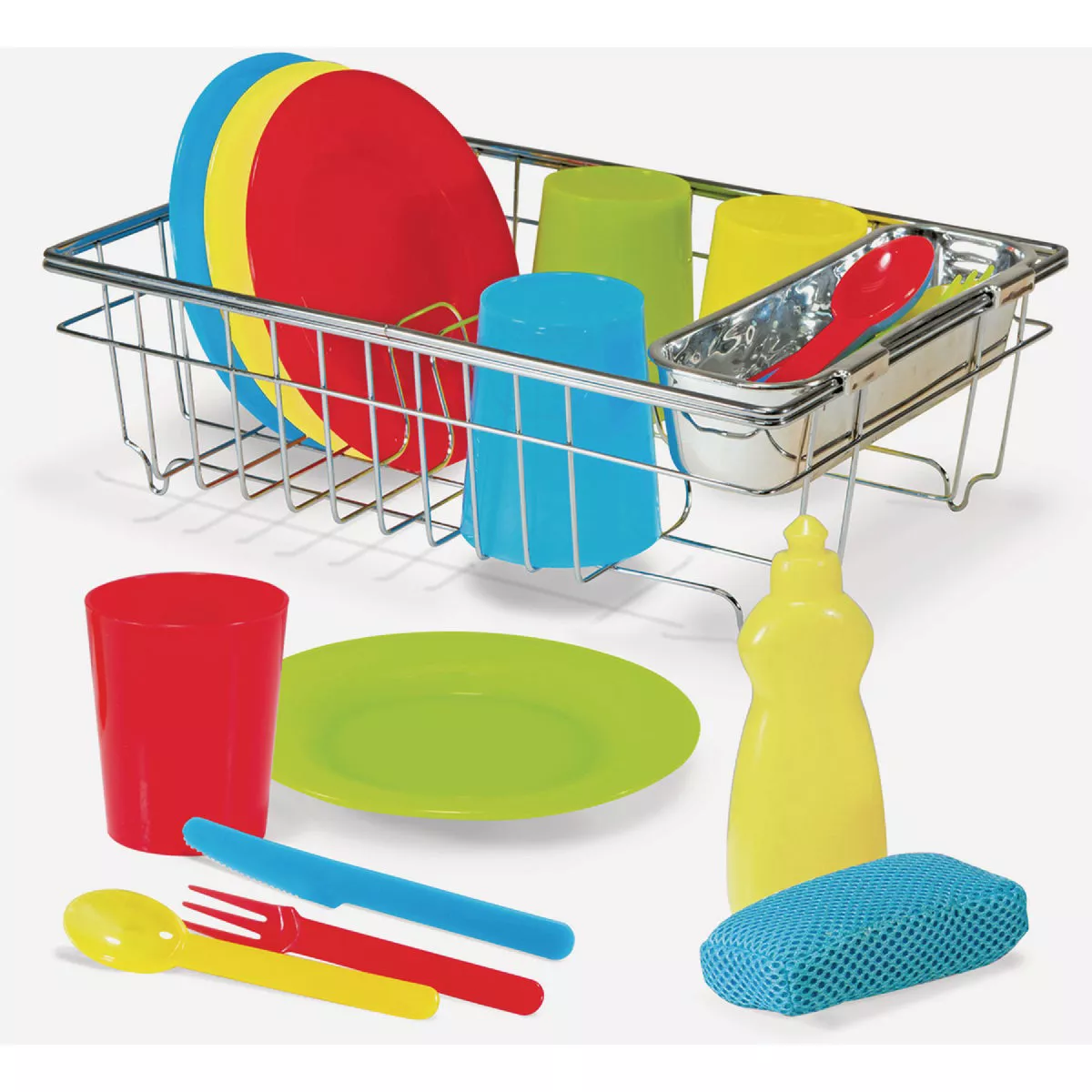Melissa & Doug Let's Play House! Wash & Dry Dish Set