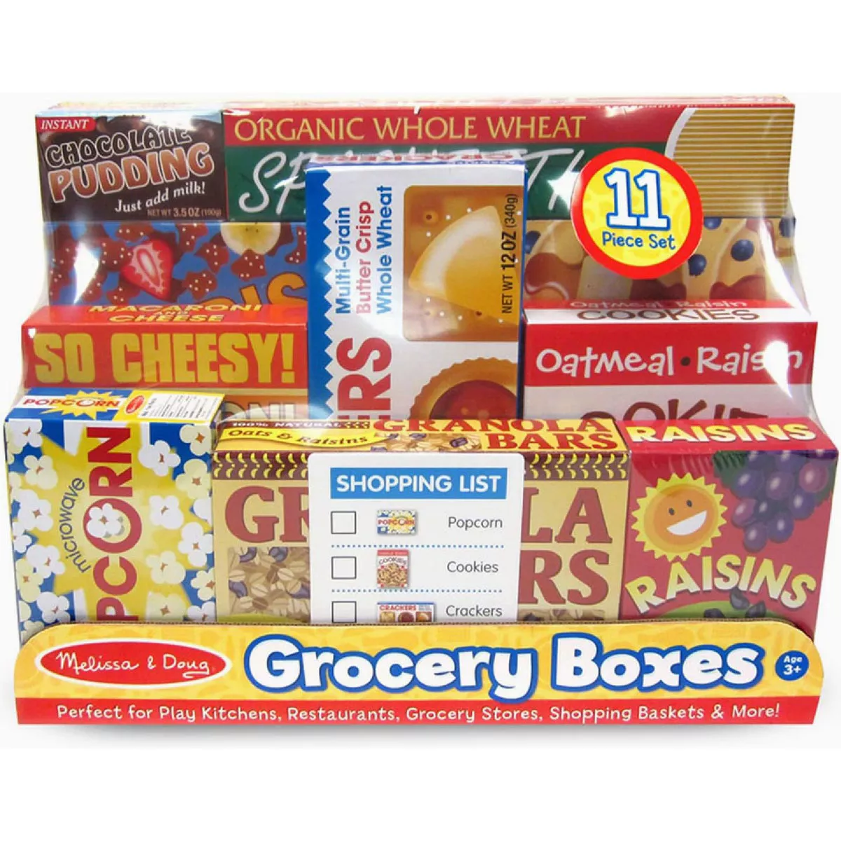 Melissa & Doug Grocery Boxes for Pretend Kitchens & Shopping (10-Piece)