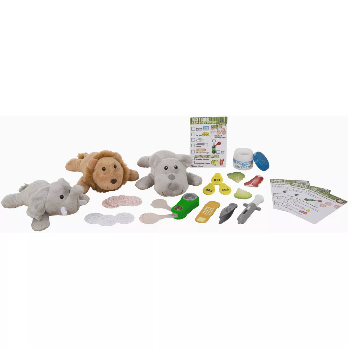 Melissa & Doug Track & Rescue Safari Animals Play Set (30-Piece)