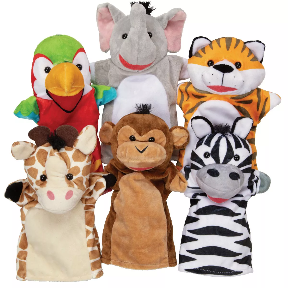 Melissa & Doug Safari Buddies Hand Puppet Set (6-Piece)