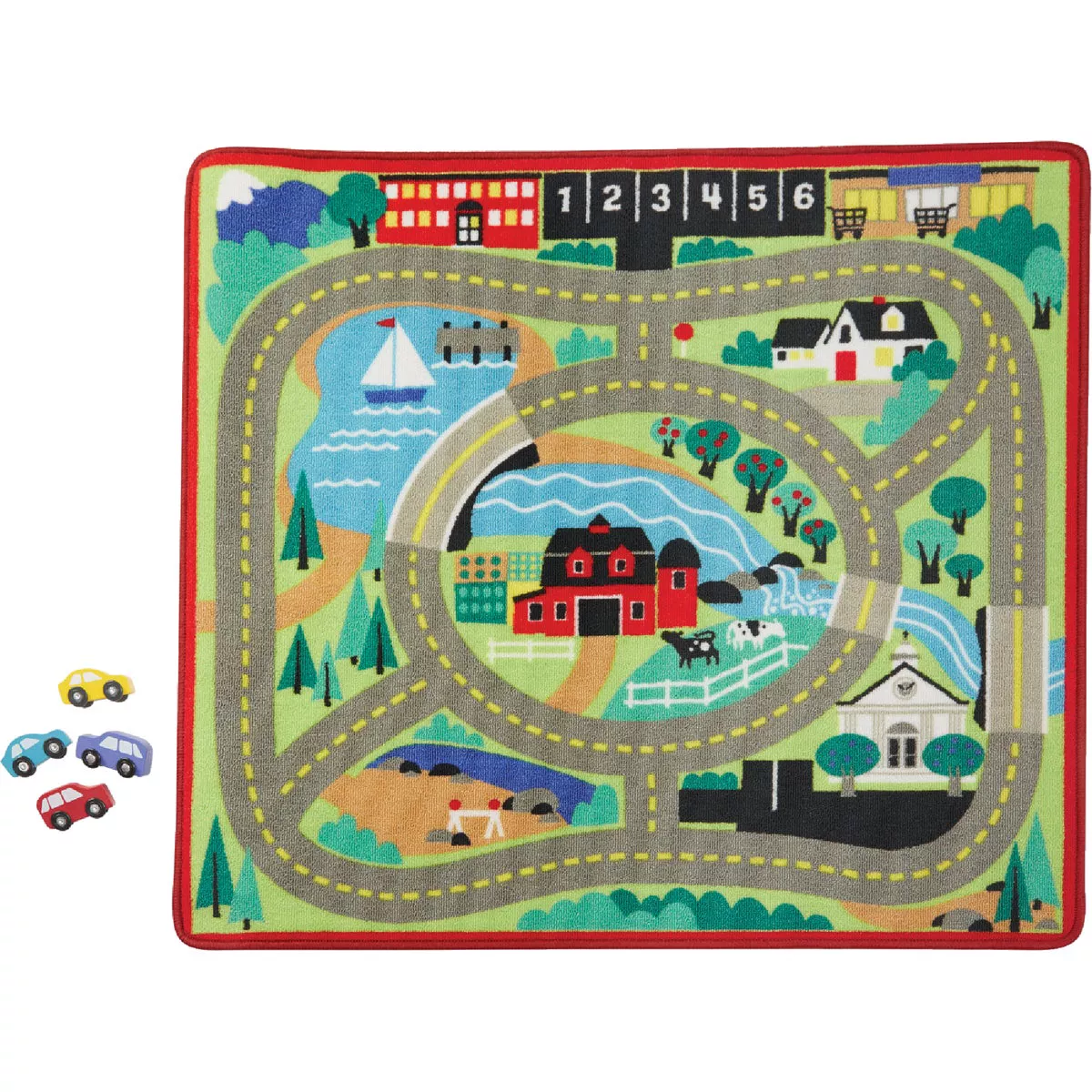 Melissa & Doug 39 In. x 36 In. Round the Town Activity Rug