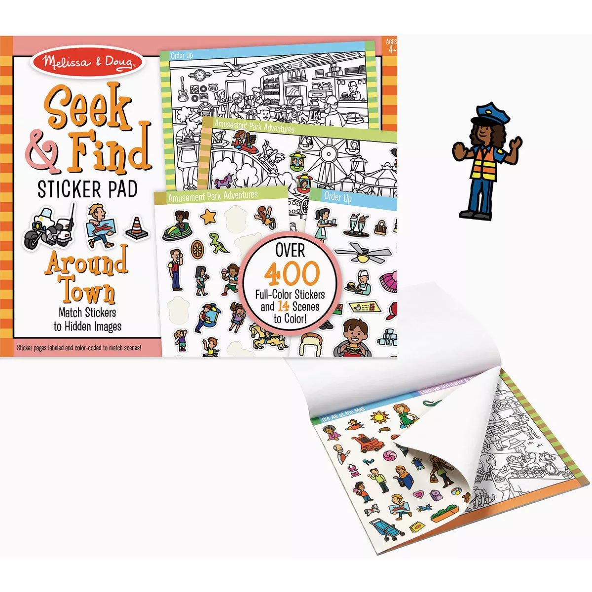 Melissa & Doug Seek & Find Sticker Pad - Around Town-