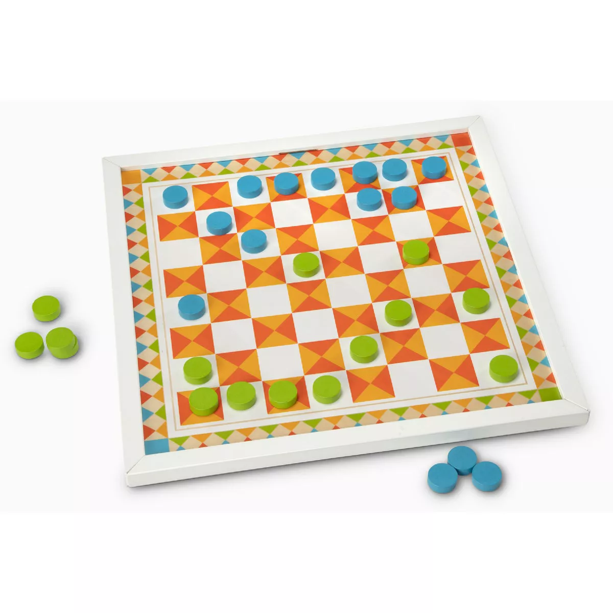 Melissa & Doug Double-Sided Wooden Backgammon & Checkers Board Game