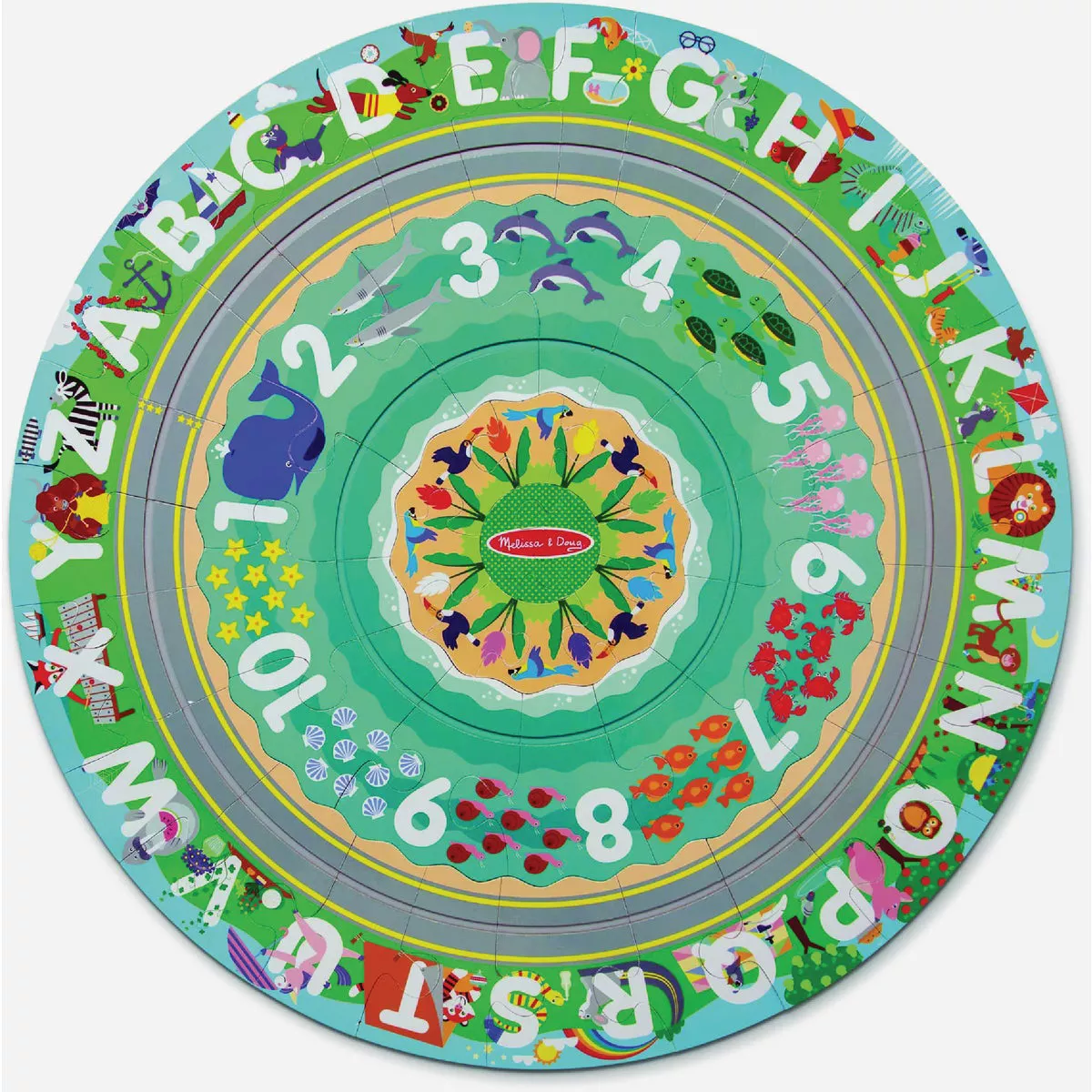 Melissa & Doug Round the Shore Floor Puzzle & Play Set