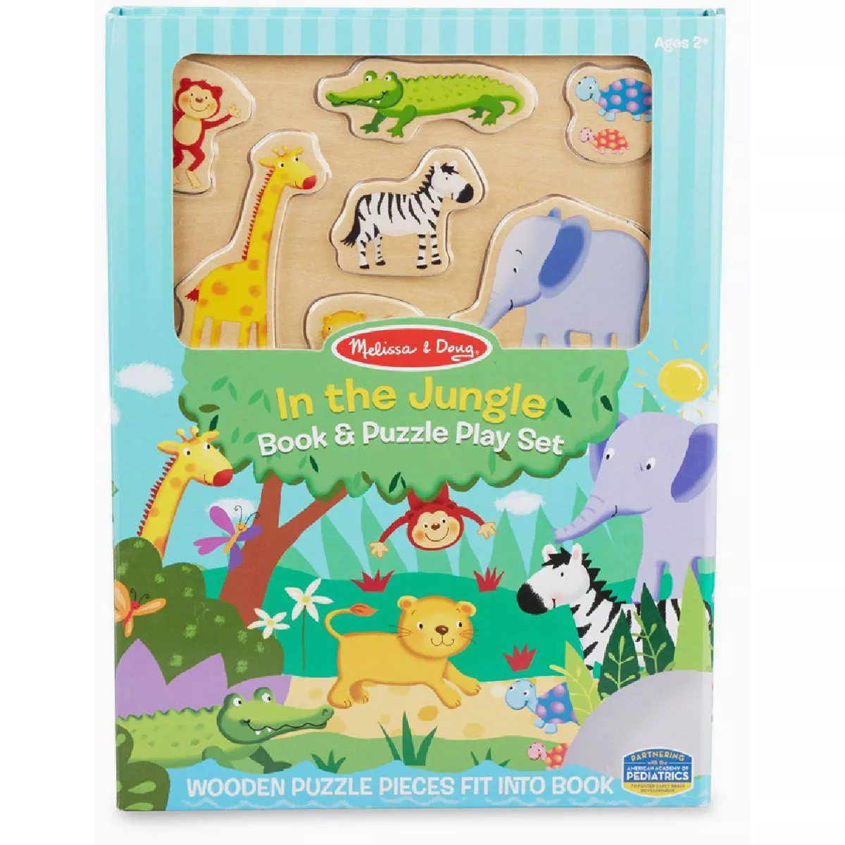 Melissa & Doug In The Jungle Book & Play Set Puzzle (6-Piece)