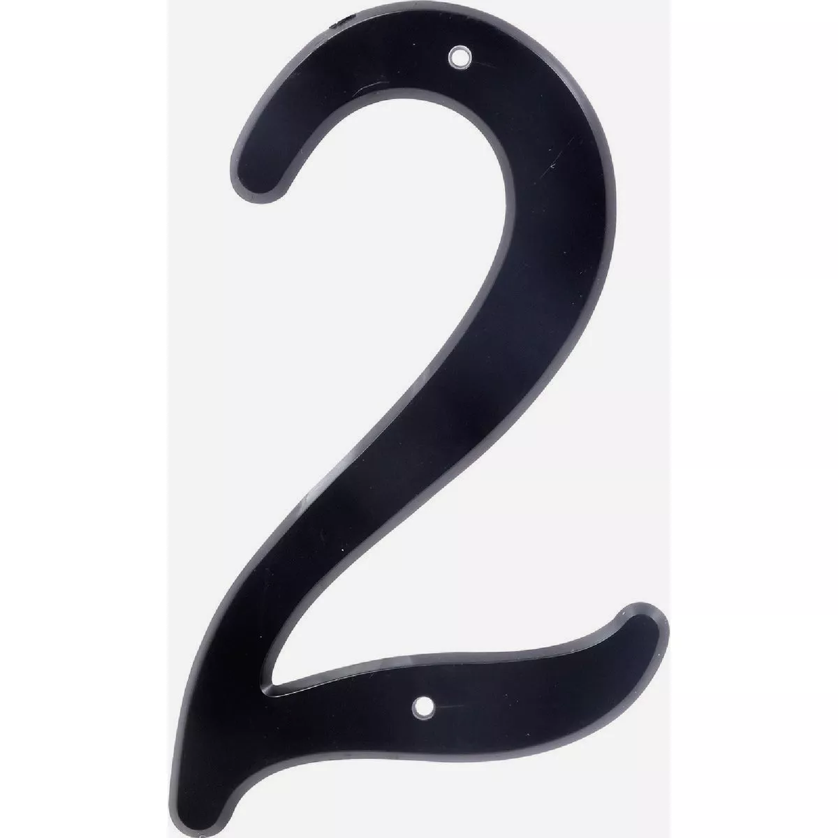 Hillman Nail-On Plastic House Number 2 Black (4")