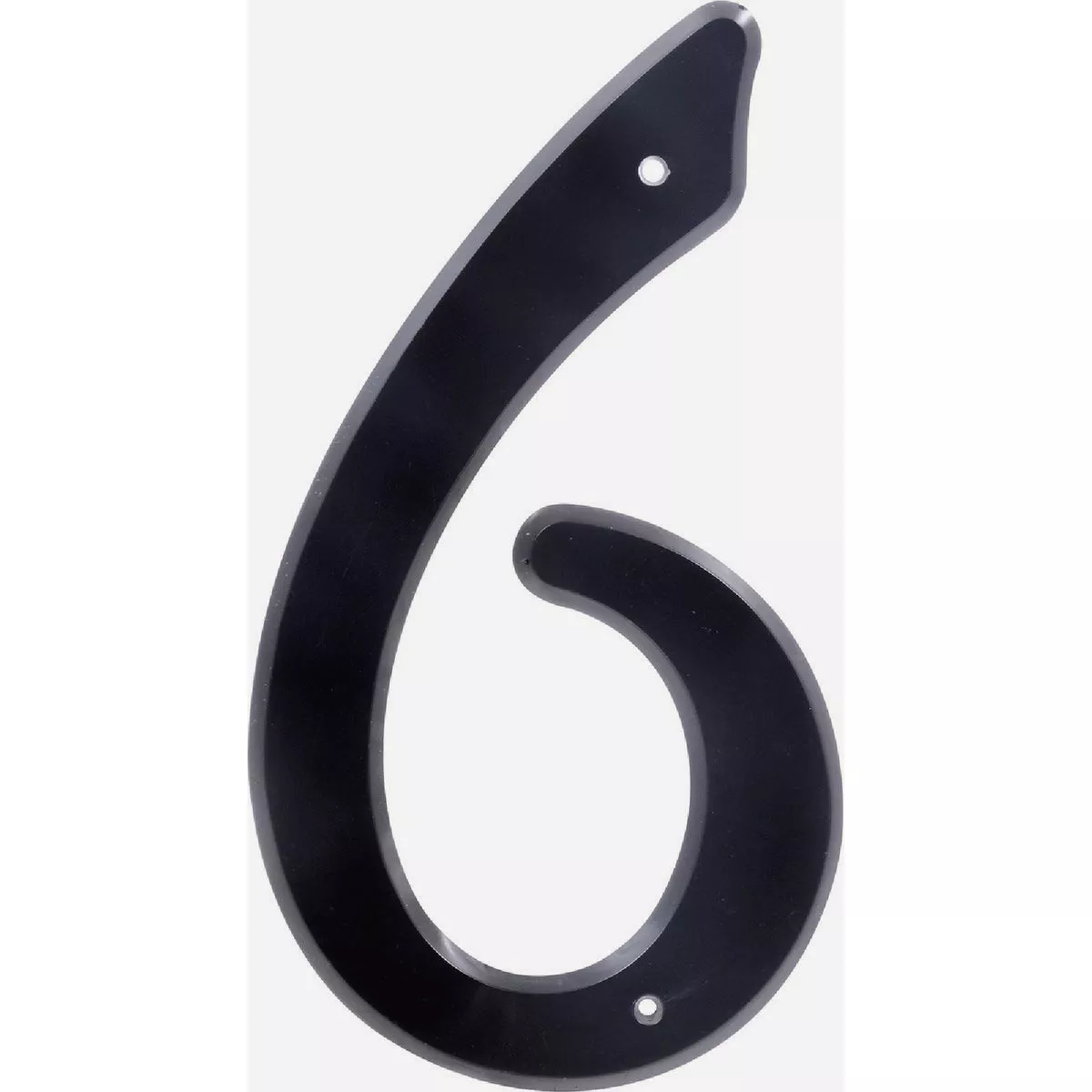 Hillman Nail-On Plastic House Number 6 Black (4")