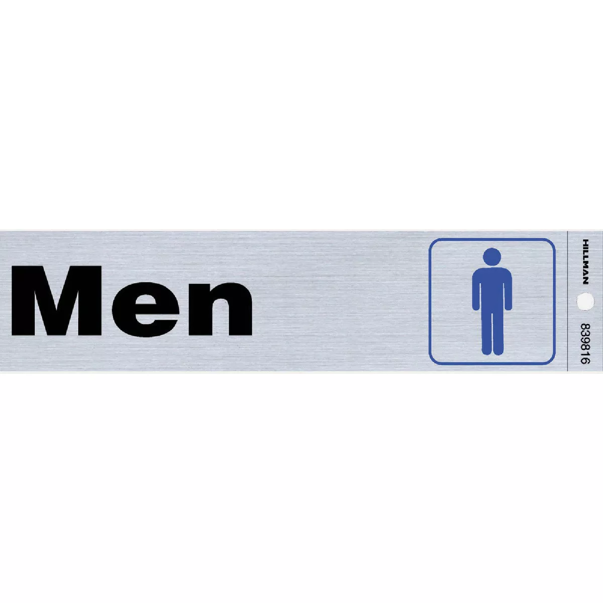 Hillman Men's Restroom Sign (2" x 8")