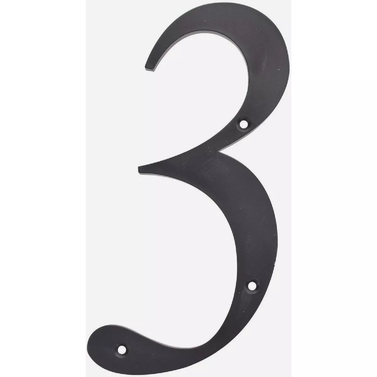 Hillman Nail-On Plastic House Number 3 Black (6")