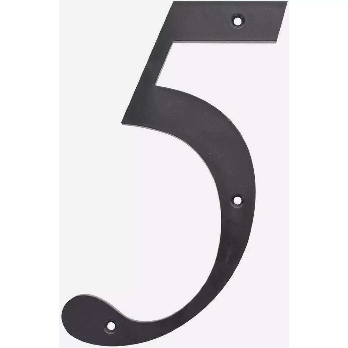 Hillman Nail-On Plastic House Number 5 Black (6")