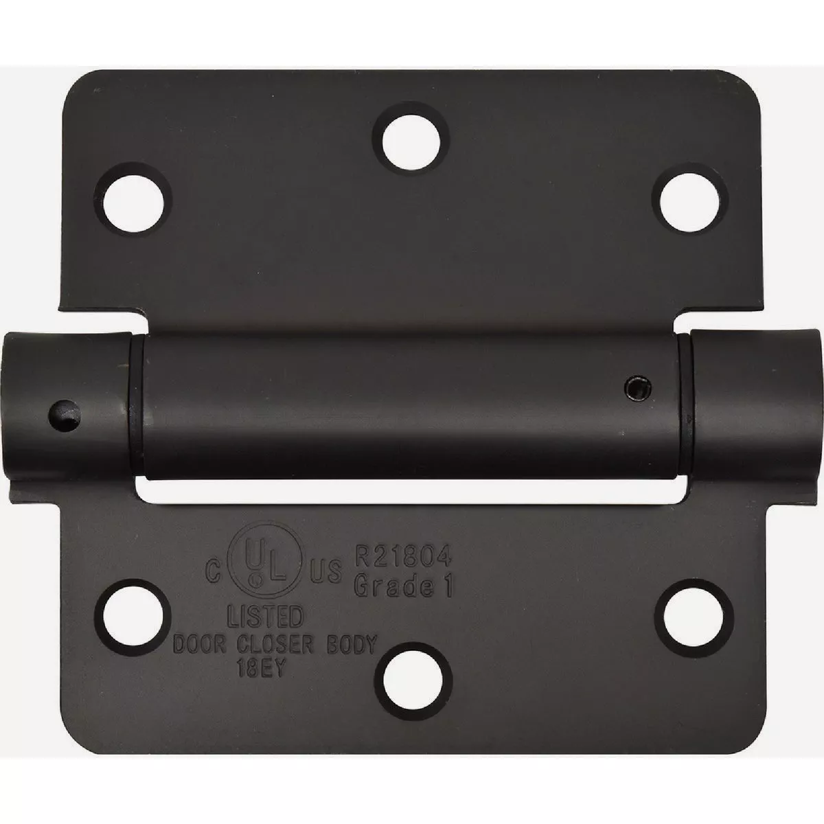 Hardware Essentials 3-1/2 In. x 1/4 In. Oiled Rubbed Bronze Adjustable Round Corner Spring Hinge