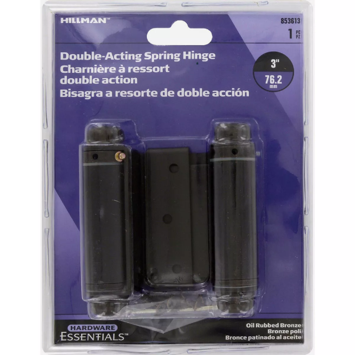 Hardware Essentials 3 In. Oil Rubbed Bronze Double Action Spring Hinge
