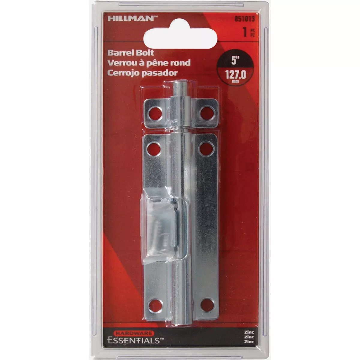Hardware Essentials 5 In. Zinc Barrel Bolt - photo 2