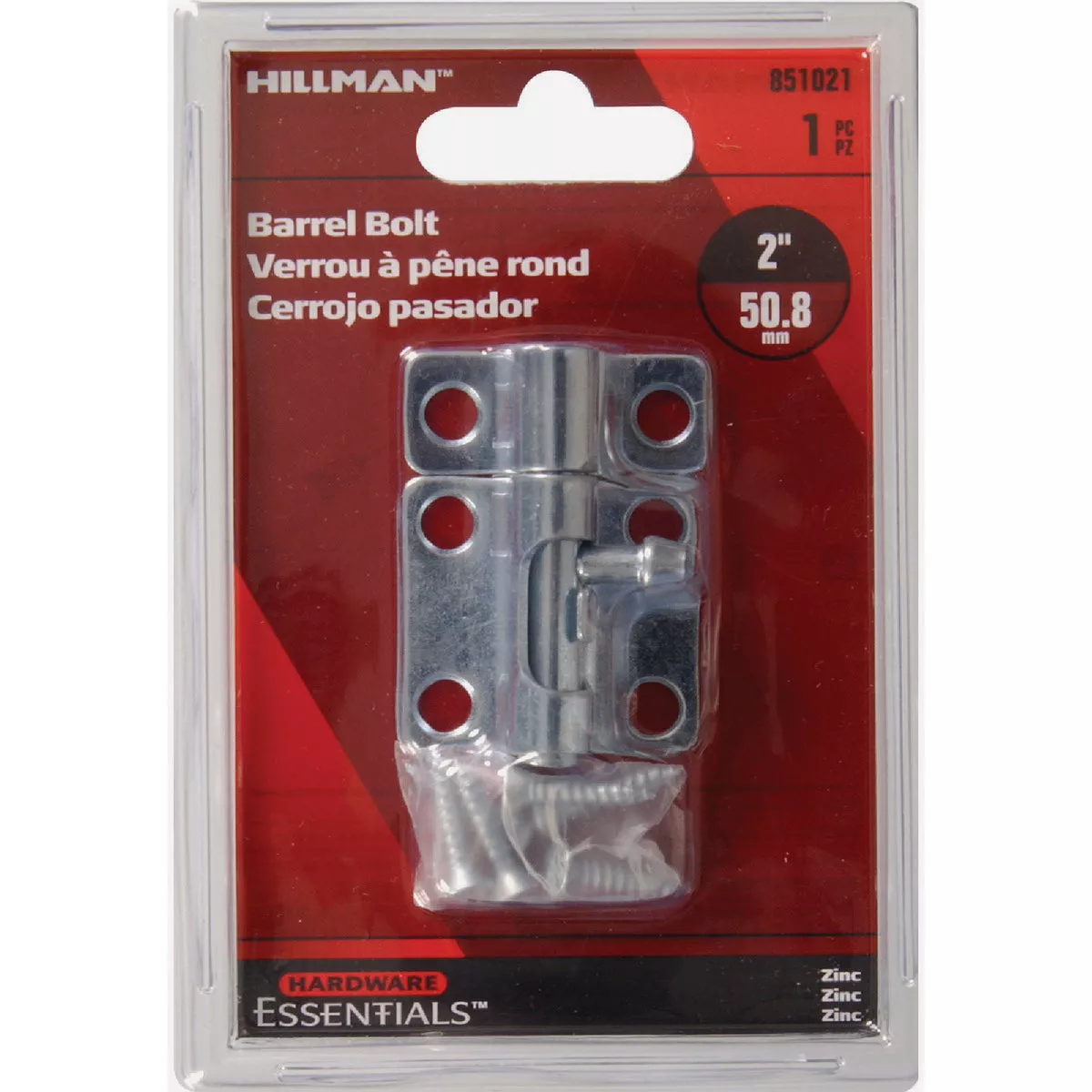 Hardware Essentials 2 In. Zinc Barrel Bolt - photo 2
