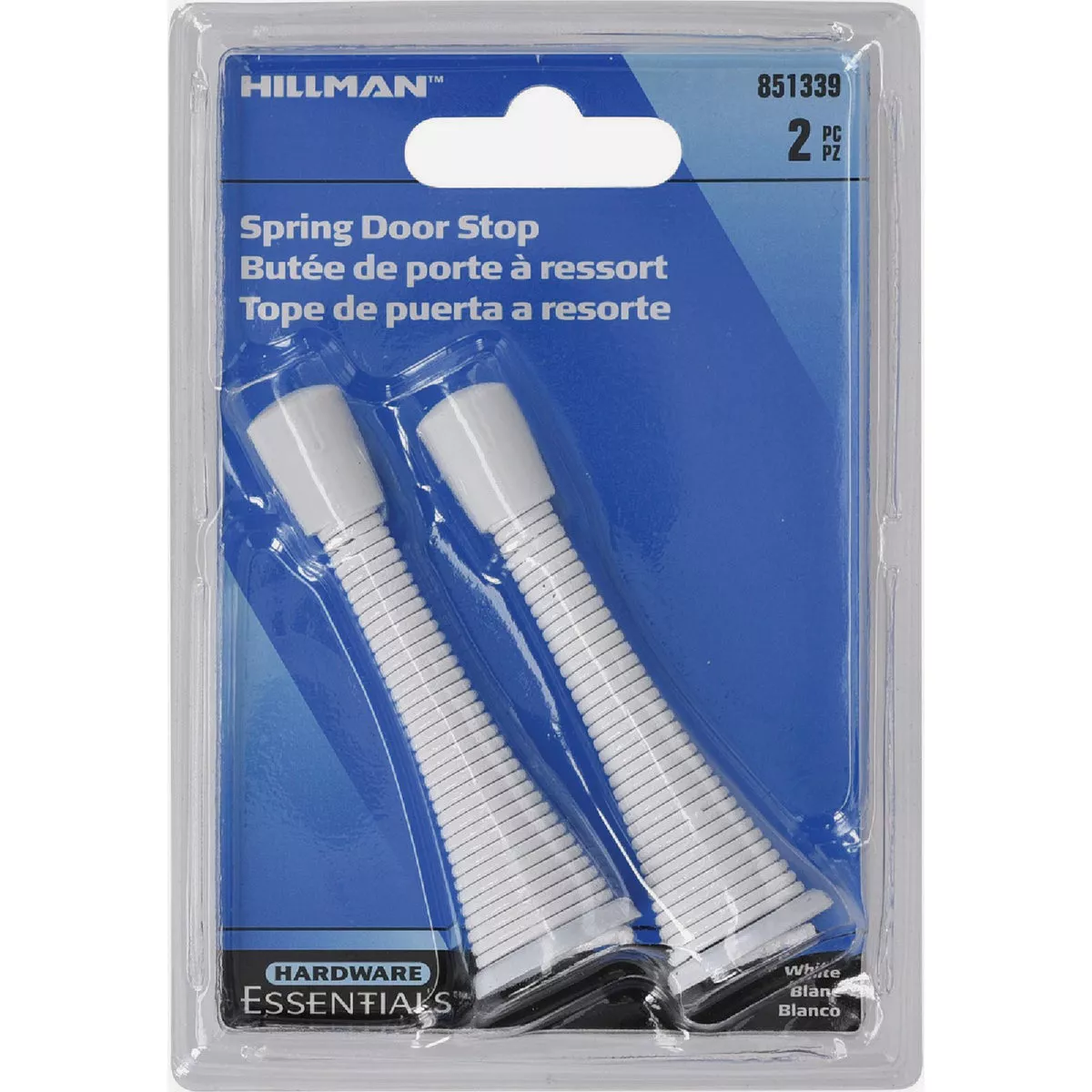 Hardware Essentials 3 In. White Broad Base Spring Door Stop (2 Pack) - photo 2
