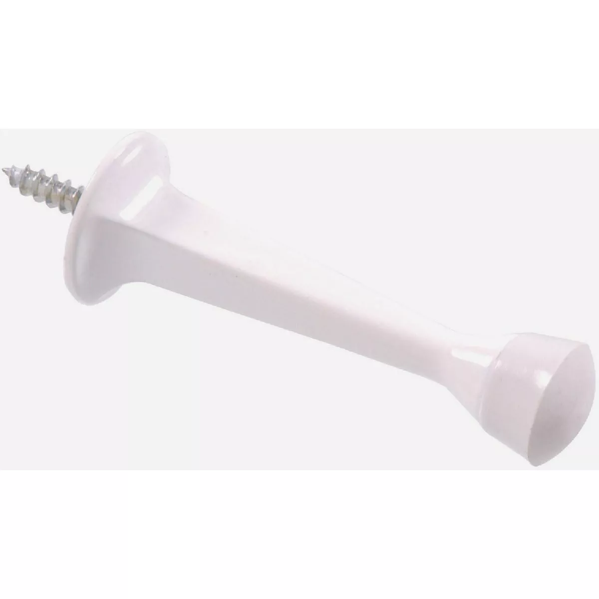 Hardware Essentials 3 In. White Square Post Rigid Door Stop (2 Pack)-