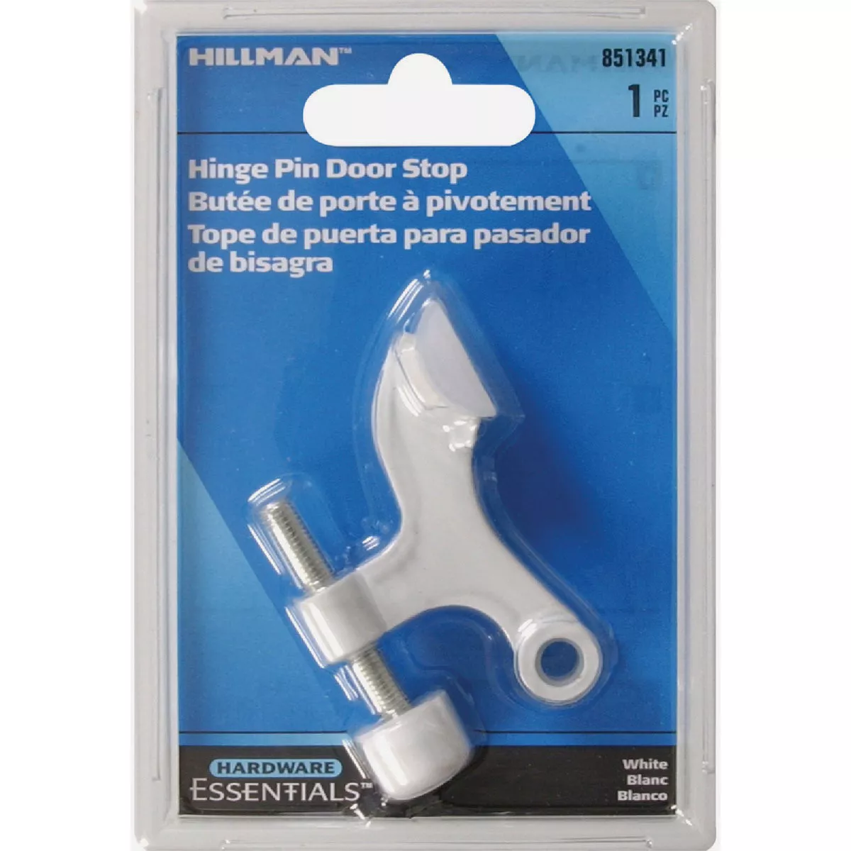 Hardware Essentials White Solid and Hollow Hinge Pin Door Stop - photo 2