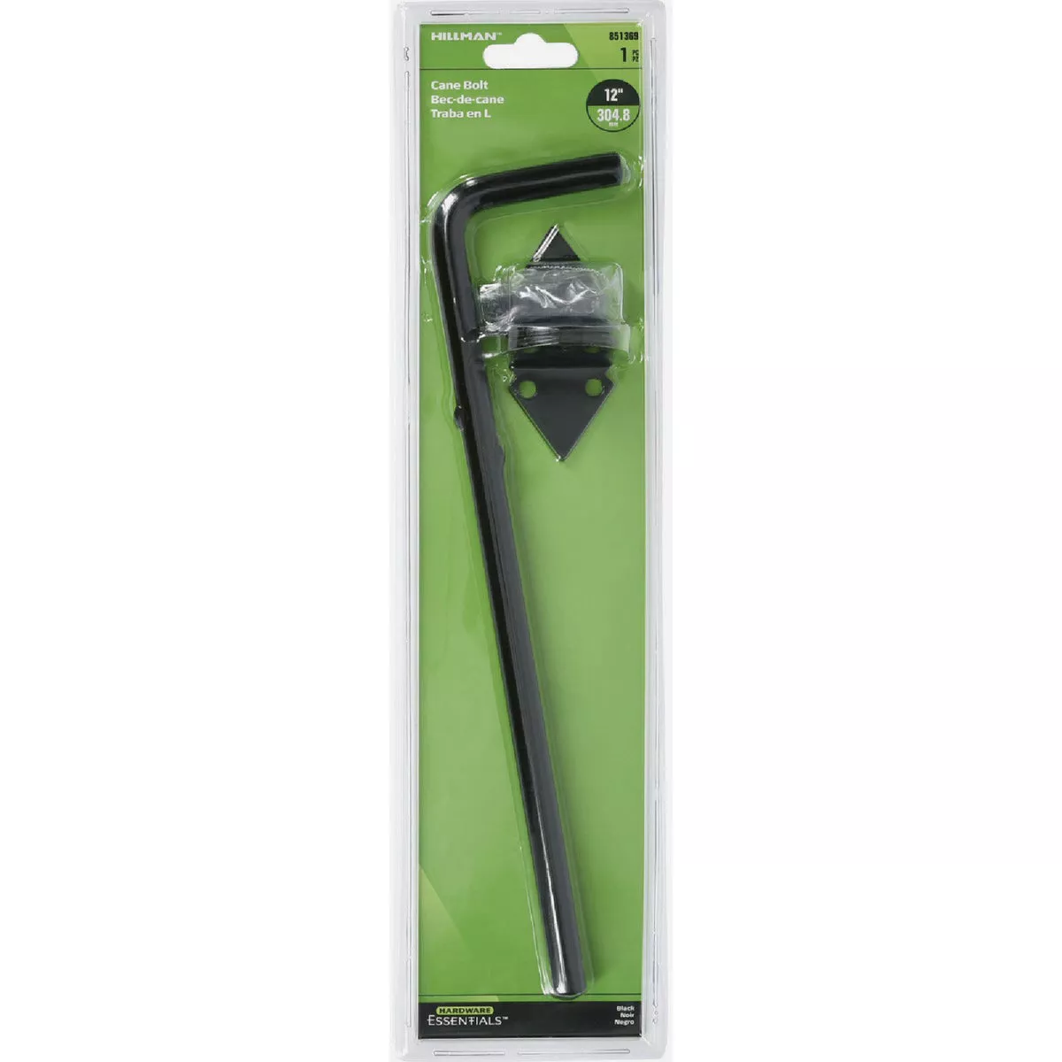 Hardware Essentials 1/2 In. x 12 In. Black Non-Adjustable Cane Bolt - photo 4