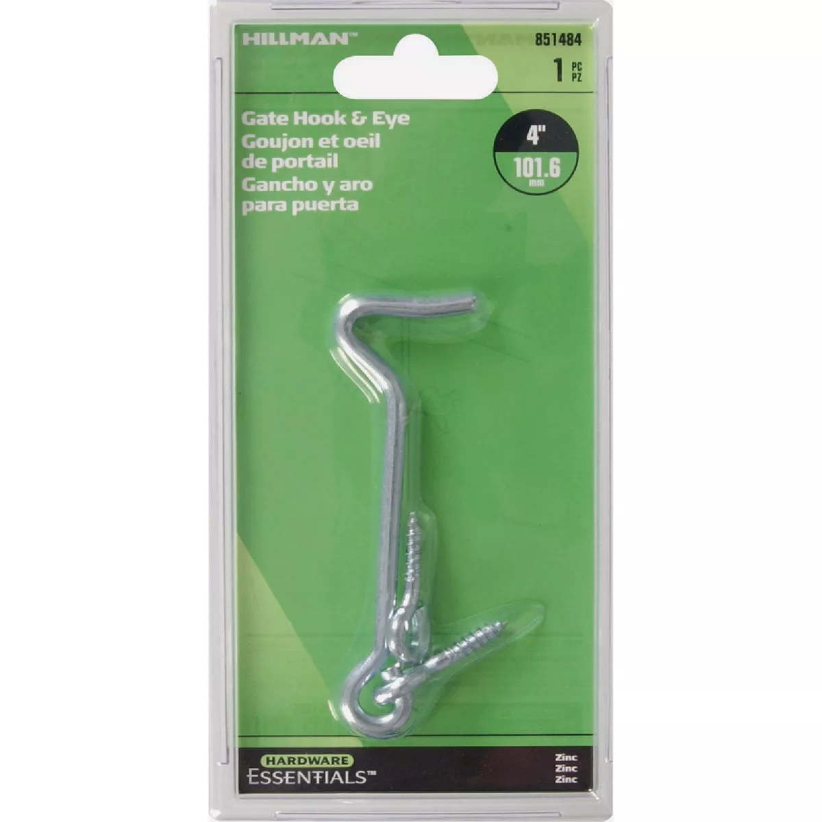 Hardware Essentials 3 In. Zinc Hook and Eye Latch (2 Pack)- - photo 2