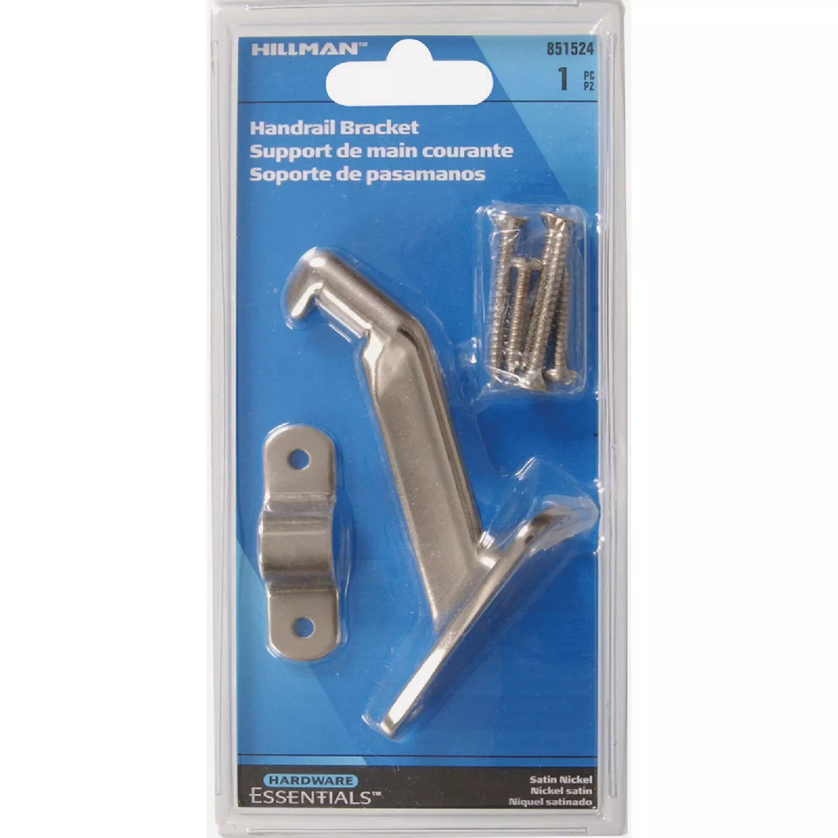 Hardware Essentials Heavy Duty Handrail Bracket Satin Nickel (Carded)- - photo 2