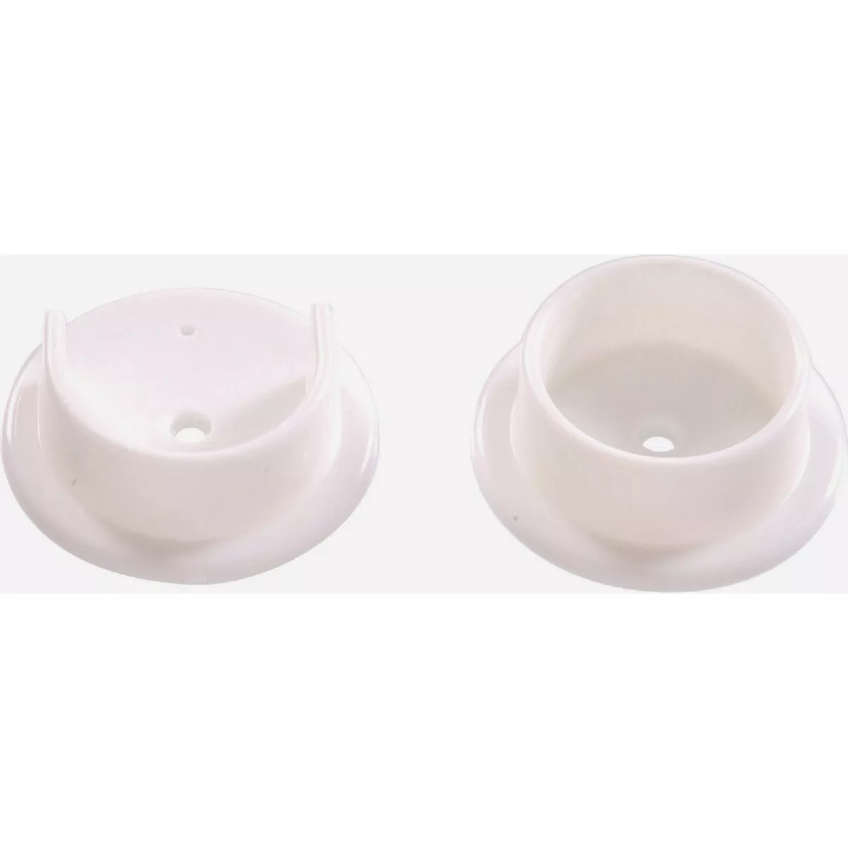 Hardware Essentials 1-3/8 In. Plastic Closet Rod Socket Set, White