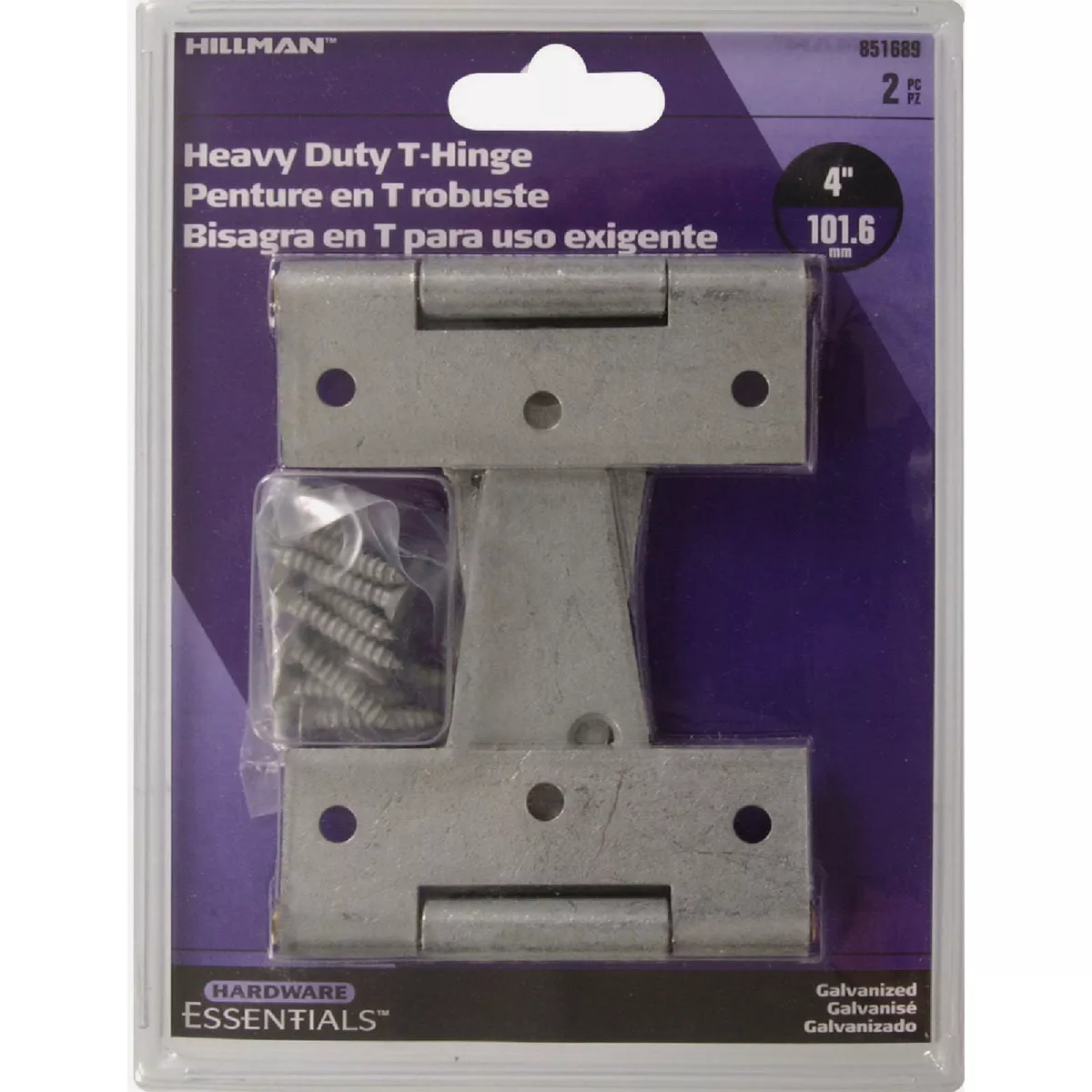 Hadware Essentials 4 In. Galvanized Heavy-Duty Tee Hinge