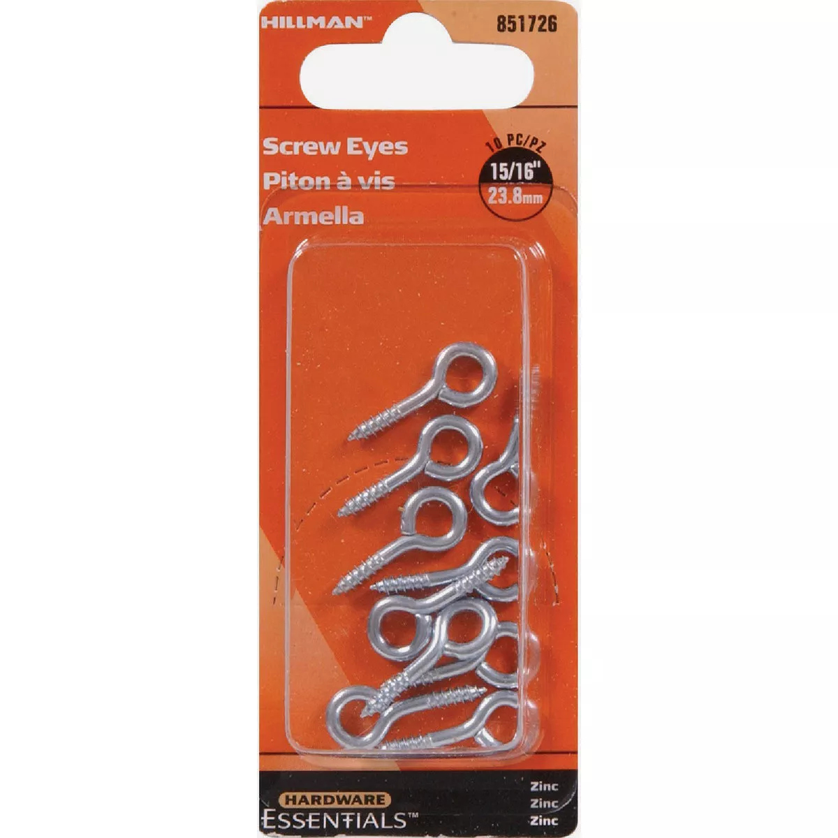 Hardware Essentials #212 x 15/16 In. Zinc Screw Eye (10-Pack)- - photo 2