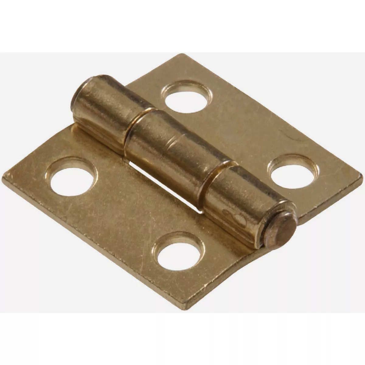 Hardware Essentials 1 In. Brass Fixed Pin Light Narrow Hinge (2-Pack) - photo 2