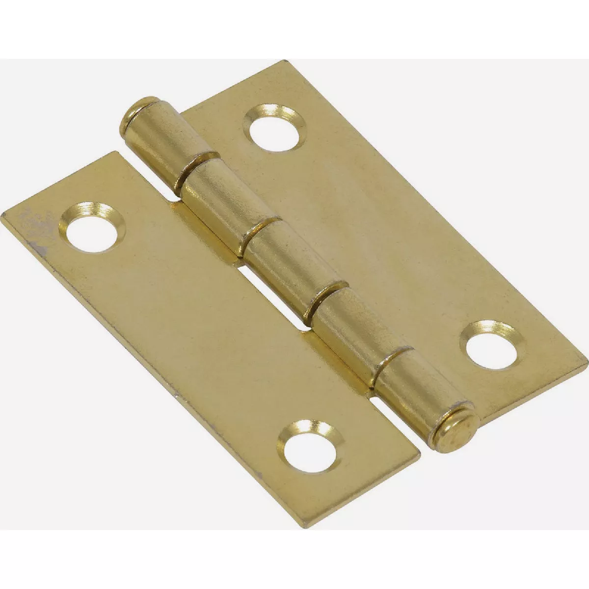 Hardware Essentials 2 In. Brass Fixed Pin Light Narrow Hinge (2-Pack)