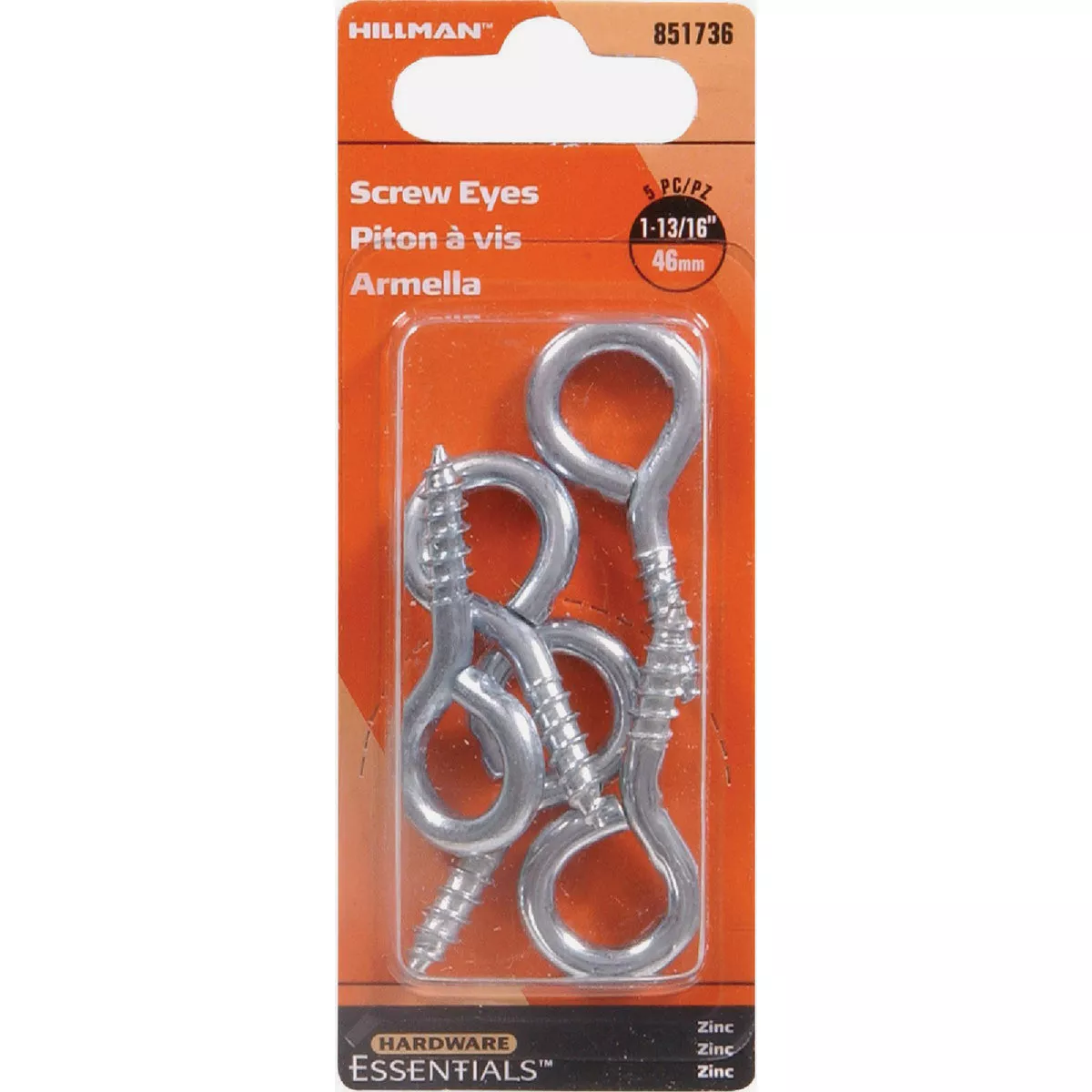 Hardware Essentials #106 x 1-13/16 In. Zinc Screw Eye (5-Pack) - photo 2