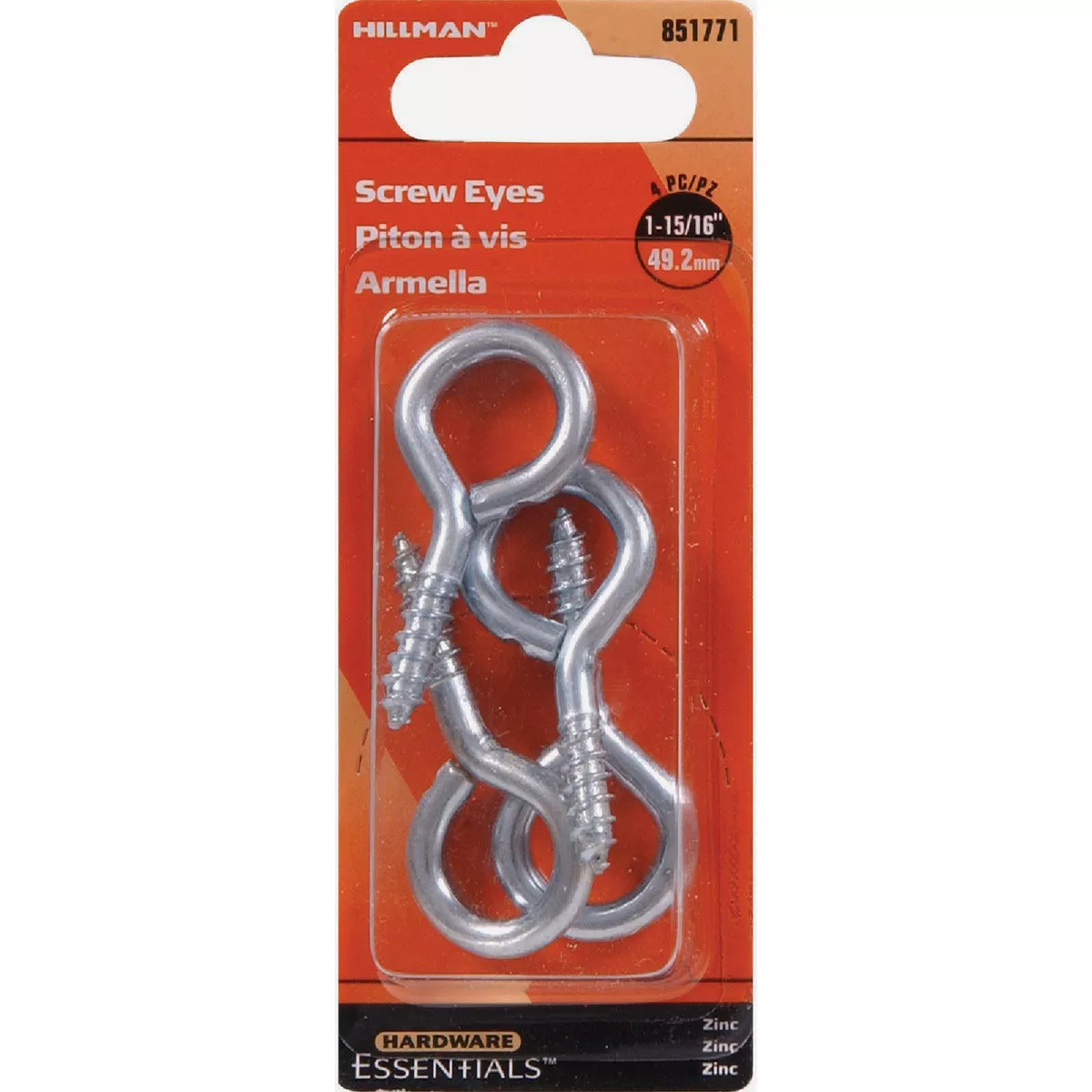 Hardware Essentials #6 x 1-5/16 In. Zinc Screw Eye (4-Pack) - photo 2