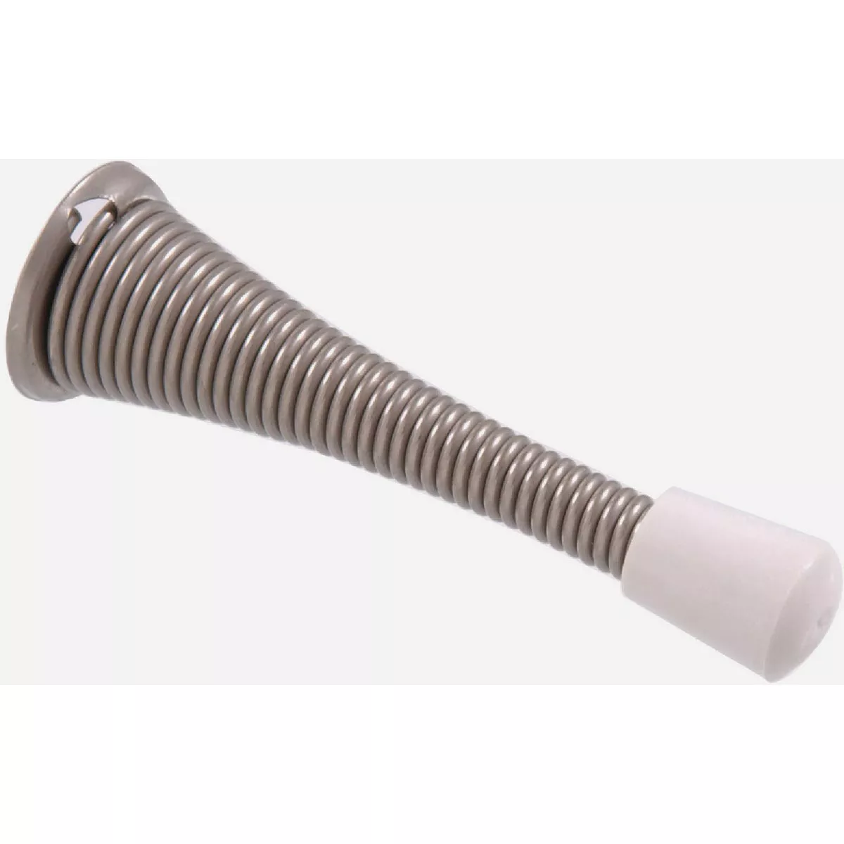 Hardware Essentials 3 In. Satin Nickel Broad Base Spring Door Stop (2 Pack)
