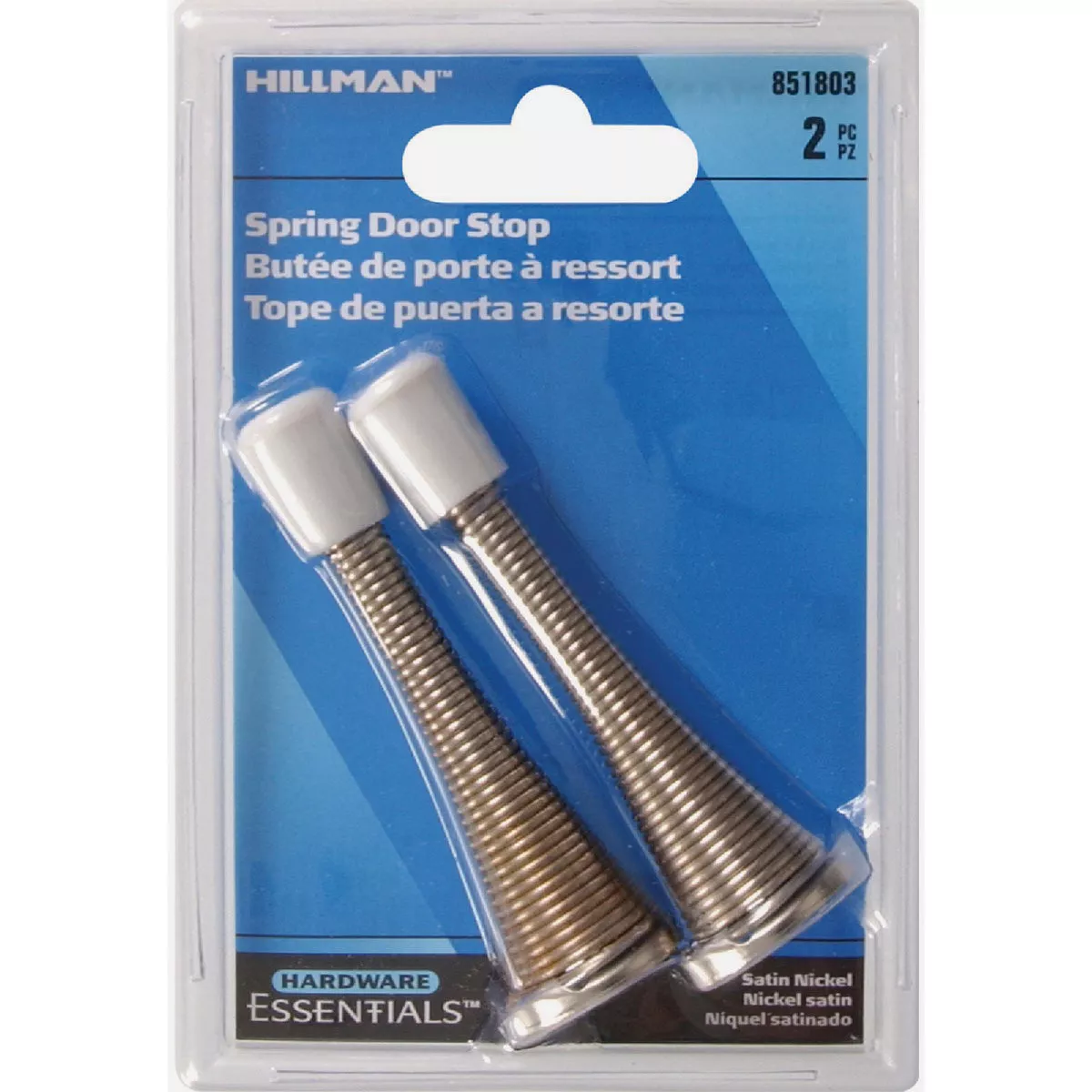 Hardware Essentials 3 In. Satin Nickel Broad Base Spring Door Stop (2 Pack) - photo 2