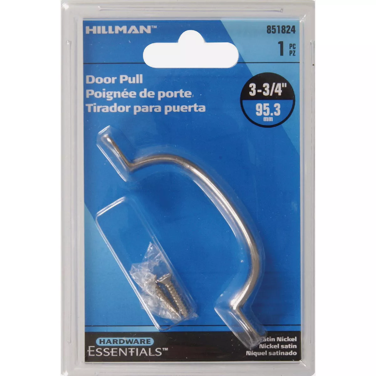 Hardware Essentials 3-3/4 In. Satin Nickel Utility Door Pull - photo 2