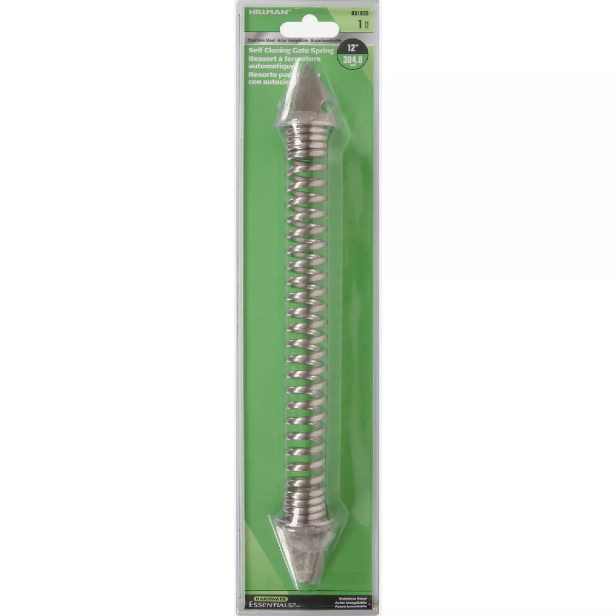 Hardware Essentials 12 In. Stainless SteeL Self Closing Adjustable Tension Gate Spring - photo 2