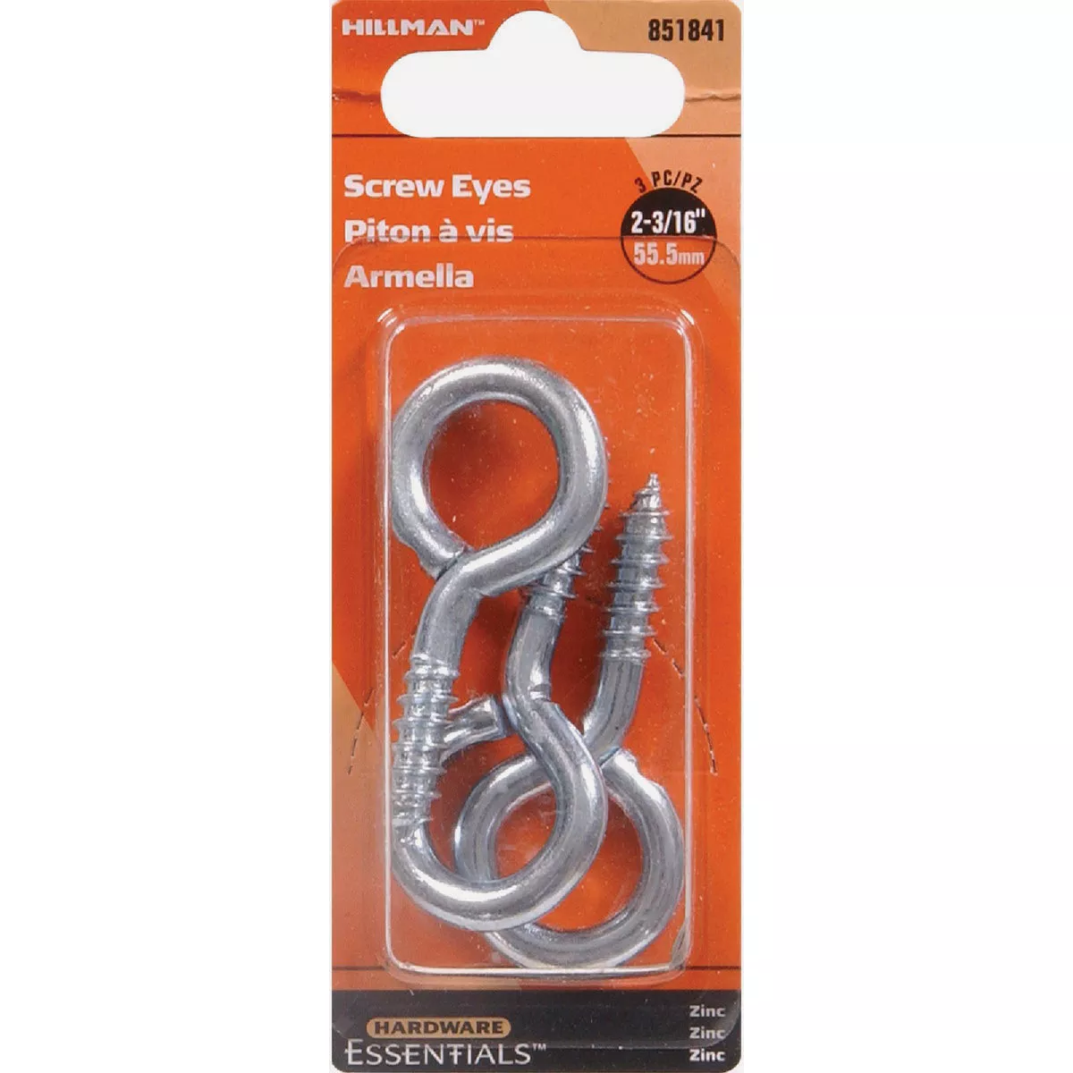 Hardware Essentials #4 x 2-3/16 In. Zinc Screw Eye (3-Pack) - photo 2