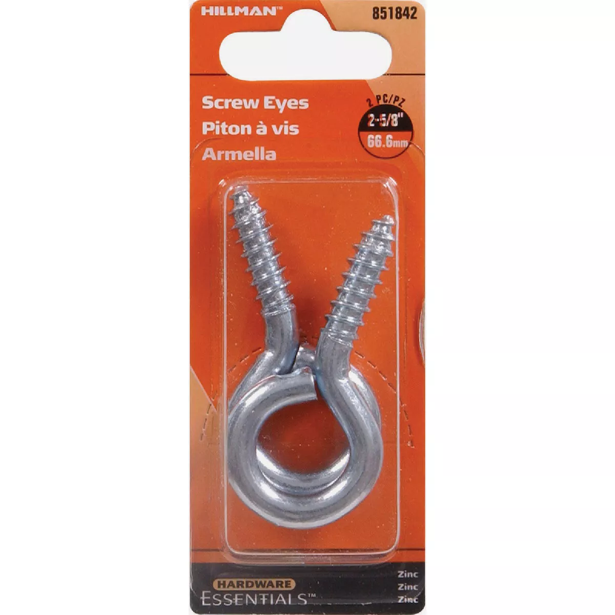 Hardware Essentials #2 x 2-5/8 In. Zinc Screw Eye (2-Pack) - photo 2